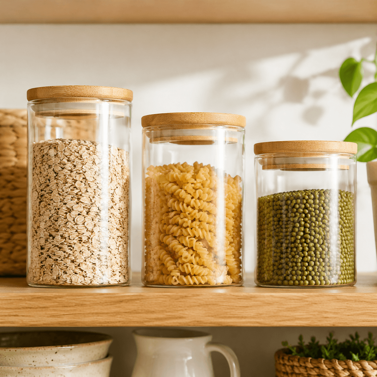 Glass Storage Jar Set
